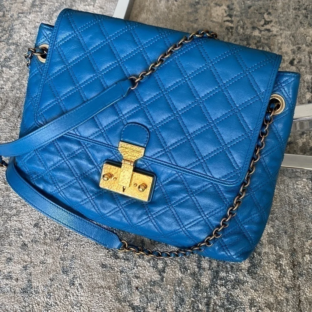Marc Jacobs Leather Quilted Evening Shoulder Bag
